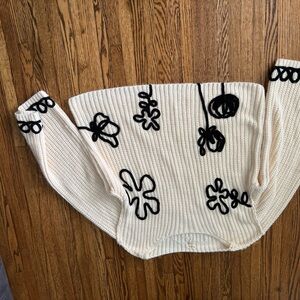 POL Cream and Black Sweater